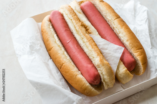 Box of Plain Hot Dog / Sausage Sandwich