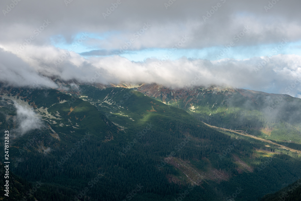 panoramic view of Tatra mountains in slovakia