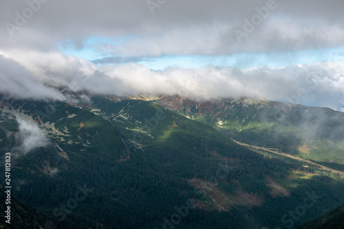 panoramic view of Tatra mountains in slovakia