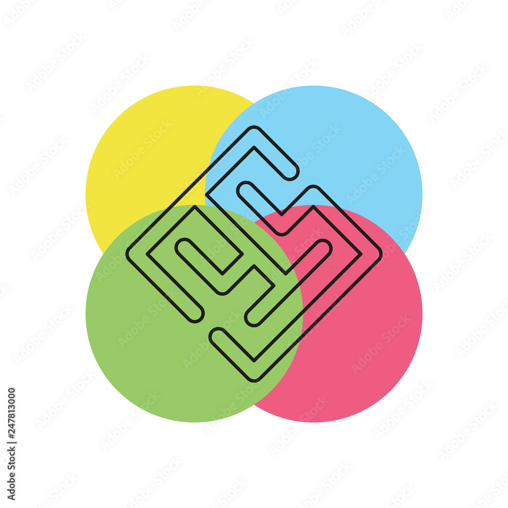 Obraz premium vector maze abstract - puzzle labyrint symbol