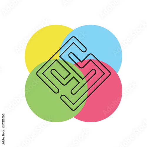 vector maze abstract - puzzle labyrint symbol