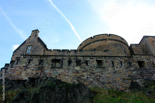 Castle building scenery in Edinburgh, UK.