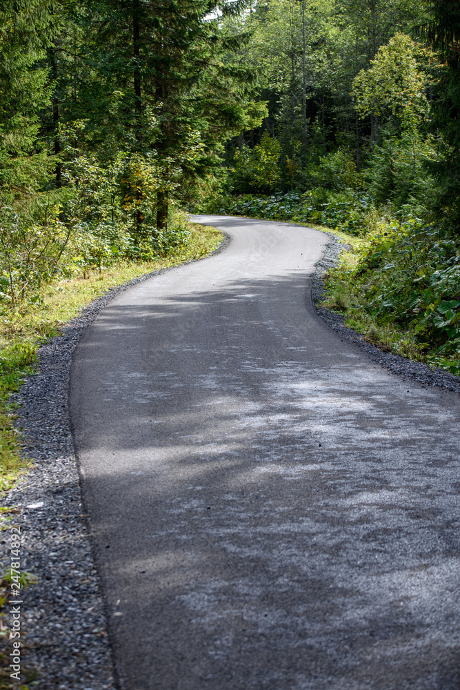 Obraz premium empty asphalt road outside city