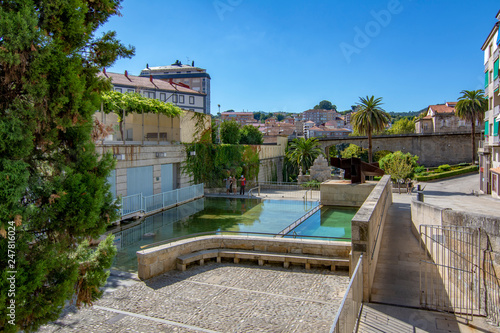 pool of hot thermal and medicinal waters of the Burgas in the city of Ourense