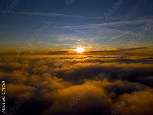 Sunset above clouds - Germany