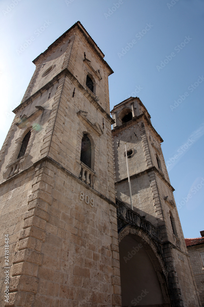 Cathedral of St Tryphon, Kotor, Montenegro, is an Roman Catholic cathedral Cathedral of St Tryphon, Kotor, Montenegro, is an Roman Catholic cathedral