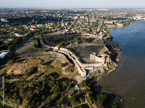 Panoramic view to Akkerman fortress which is on the bank of the Dniester estuary, in Odessa region.