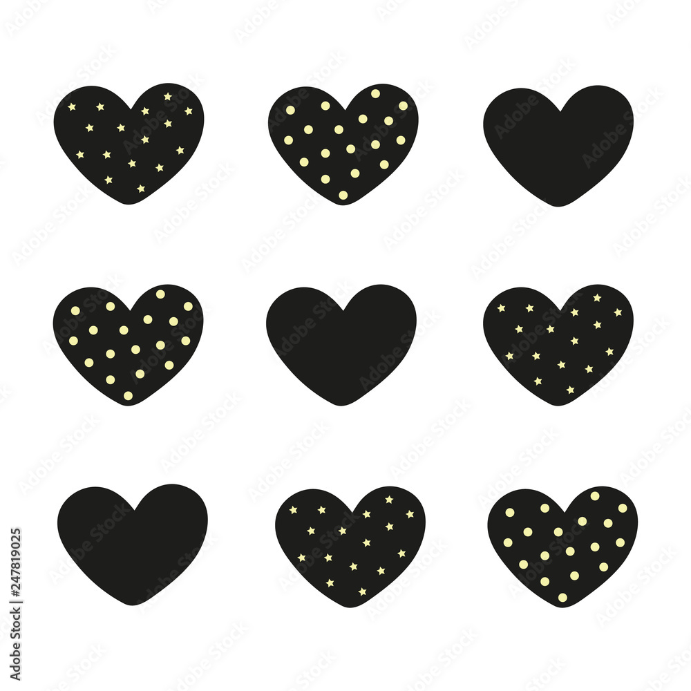 vector icons set of hearts vector icons set of hearts