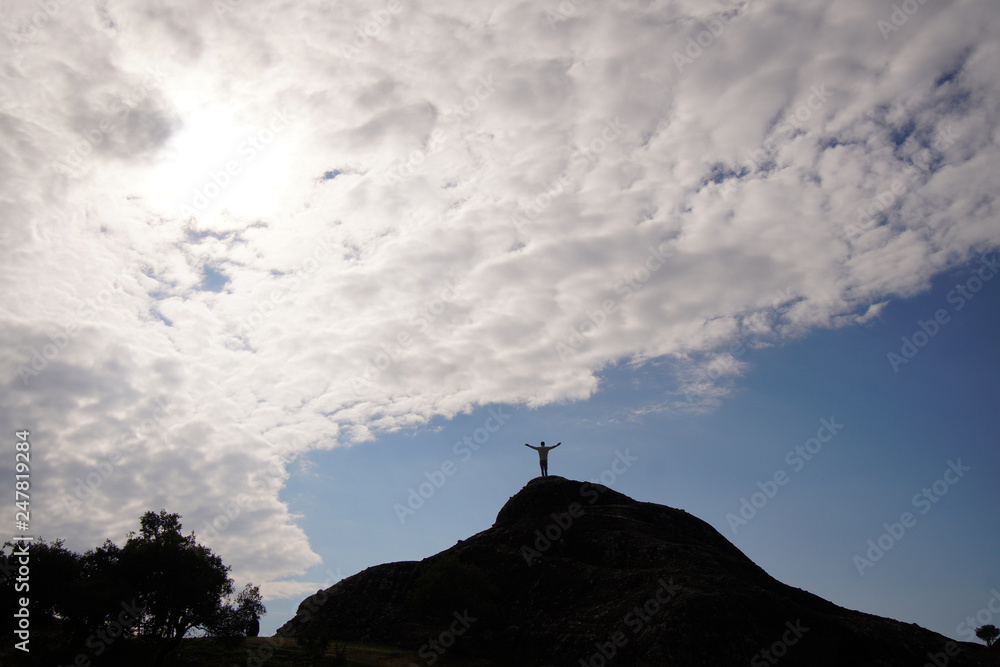Feeling like a god on the summit of a hill in Meteora Feeling like a god on the summit of a hill in Meteora