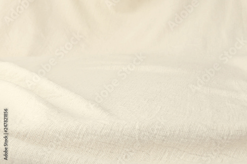 Wallpaper Mural Abstract drapery cloth background. Beige woven textile drape with empty place. Torontodigital.ca