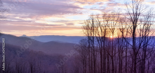 "Sunrise Over the Blue Ridge Mountains in Winter" ZDS Blue Ridge Mountains Collection