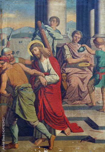 1st Stations of the Cross, Jesus is condemned to death