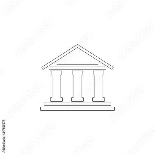 Bank. flat vector icon