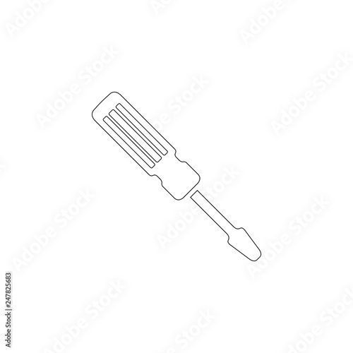 Phillips Head Screwdriver. flat vector icon