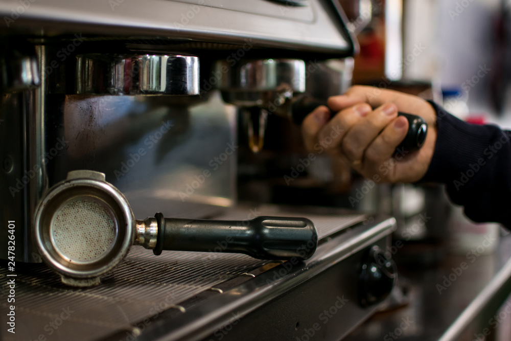 Professional brewing - coffee bar details.