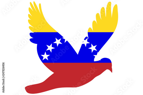 Paloma con la bandera de Venezuela.
