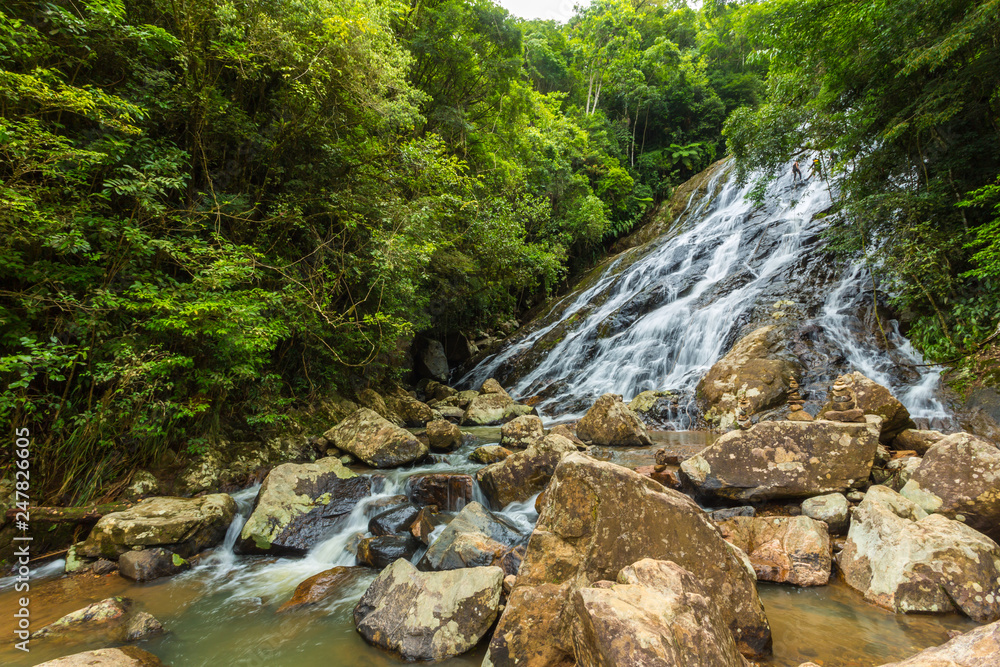 waterfall in forest waterfall in forest