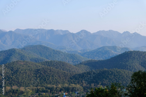 landscape of mountain in .Mae Hong Son north Thailand
