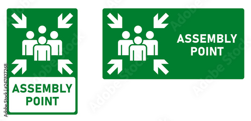 Assembly / meeting point icon. Vertical and horizontal version. photo