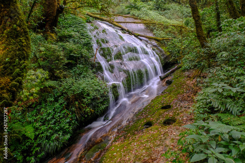 Waterfall in Kew Mae Pan Nature Trail Trekking jungle chiang mai north thailand