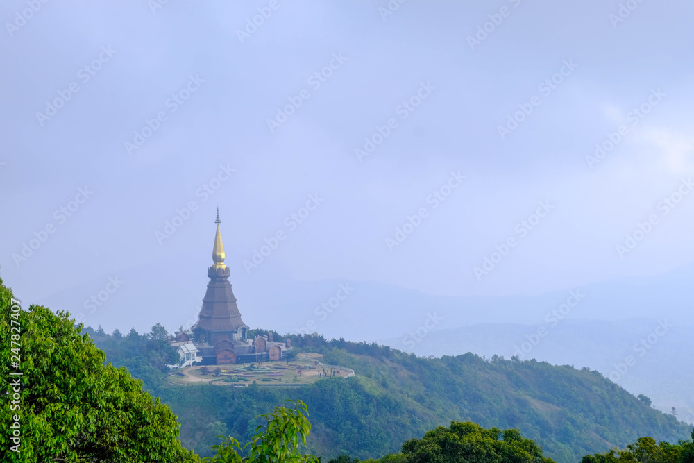 pagoda in doi Inthanon national park at Chiang mai Thalland Famous place to travel