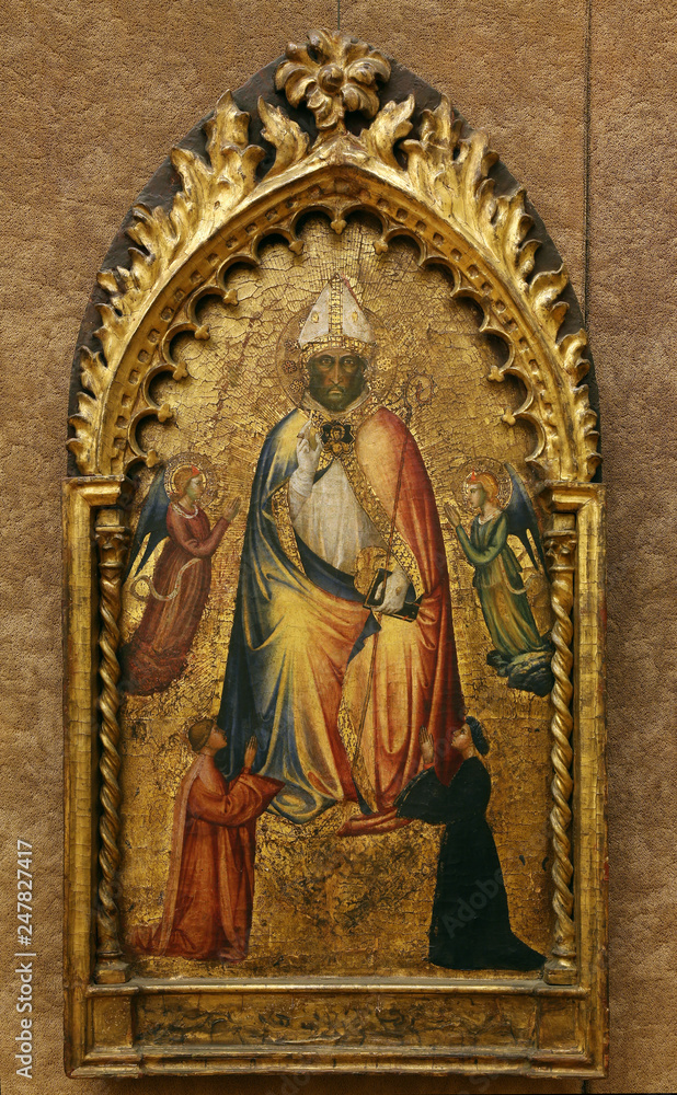 St. Nicholas with angels and donors