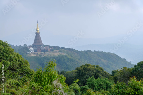 pagoda in doi Inthanon national park at Chiang mai Thalland Famous place to travel