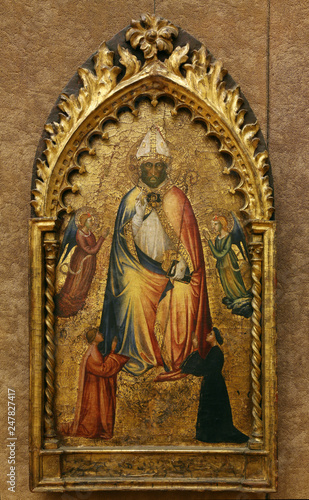 St. Nicholas with angels and donors