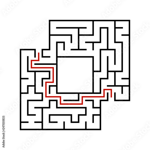 Abstact labyrinth. Game for kids. Puzzle for children. Maze conundrum. Vector illustration