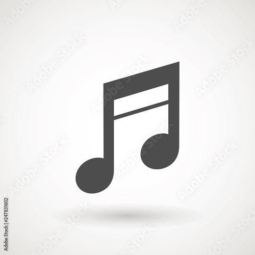 Music note icon in trendy flat style isolated on background. Music note icon page symbol for your web site design logo, app, UI. Vector illustration, EPS10. - Vector.
