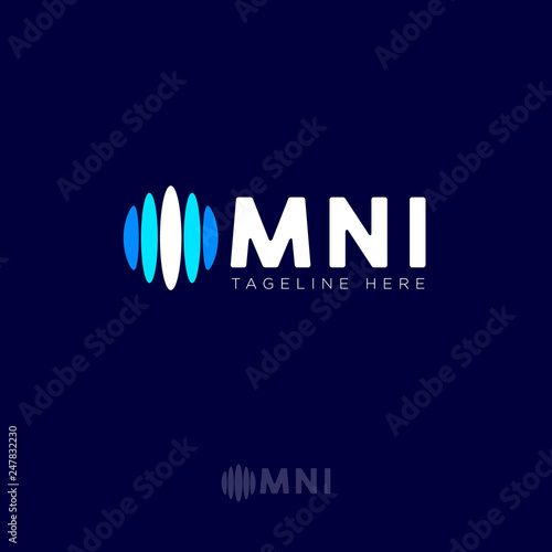 Omni logo. Photo studio or photo equipment emblem, isolated on a dark background. Web, UI icon. 