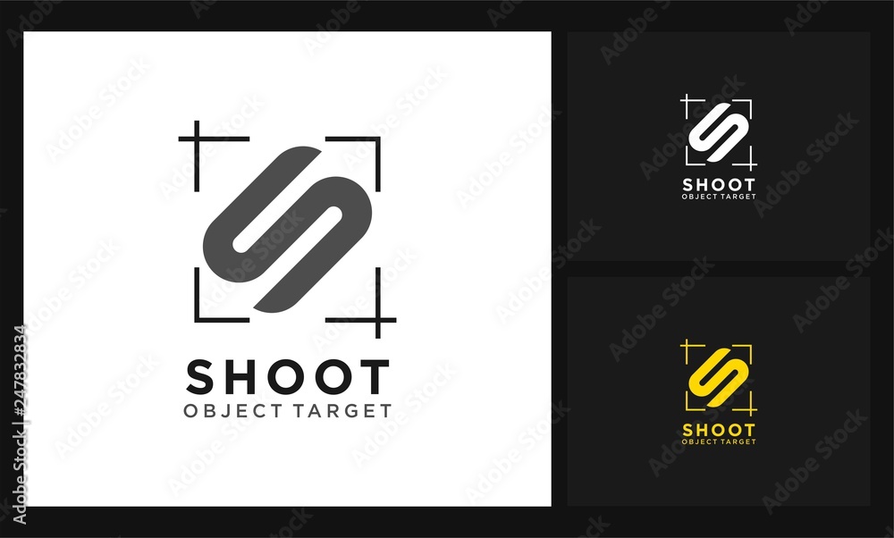 letter s line square icon photography logo Stock Vector | Adobe Stock