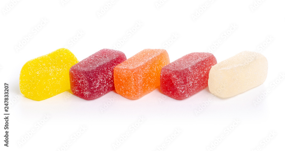 Jelly candies sweet on white background isolation Jelly candies sweet on white background isolation