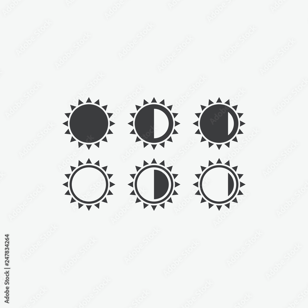 Sun Phases Vector Icon