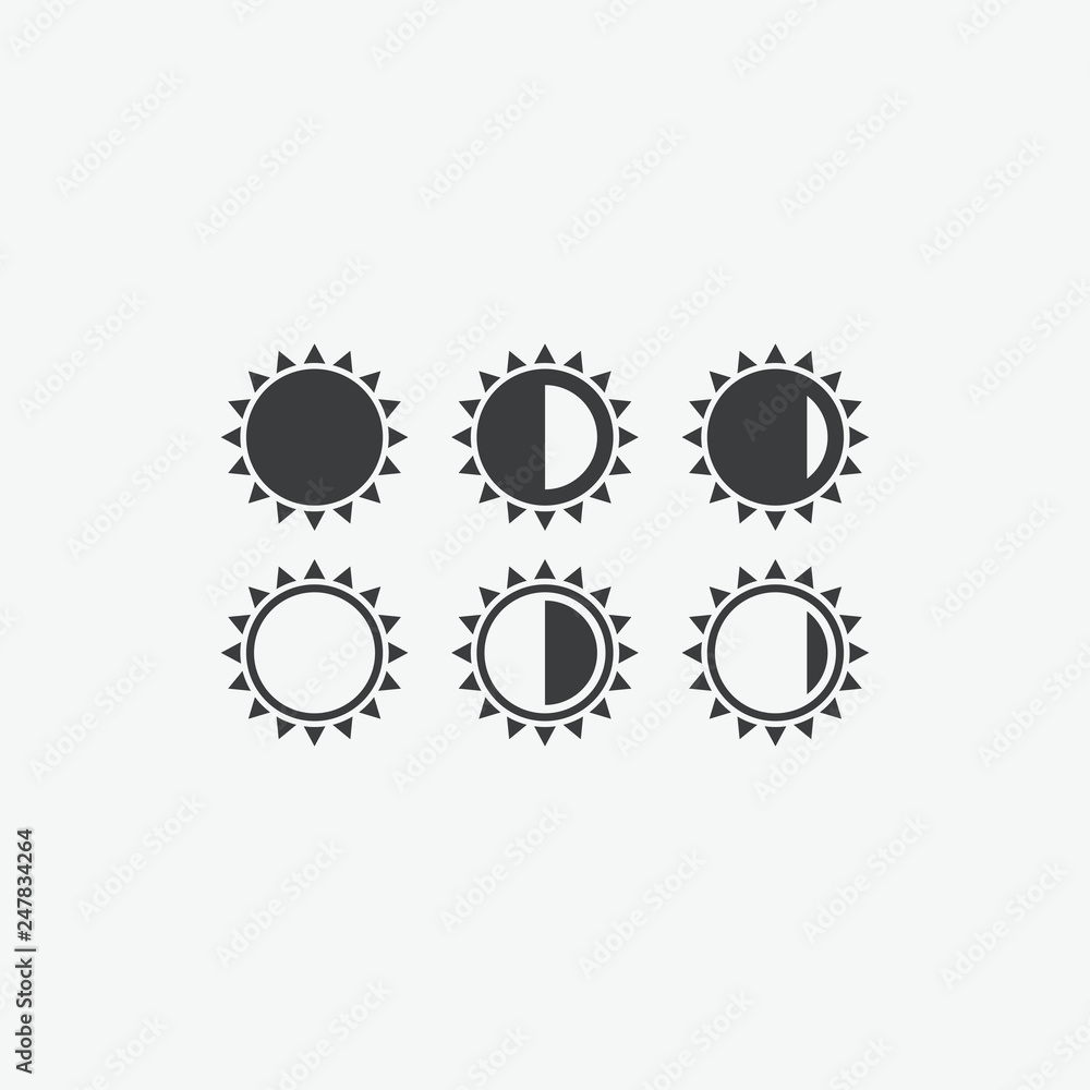 Sun Phases Vector Icon Sun Phases Vector Icon
