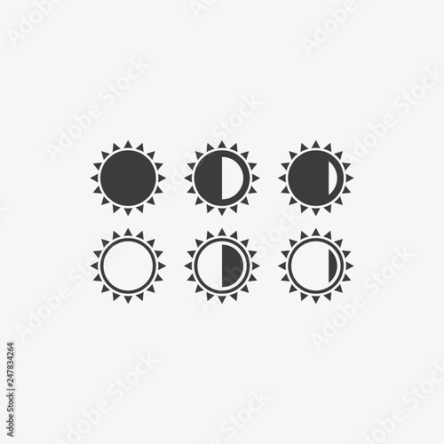 Sun Phases Vector Icon