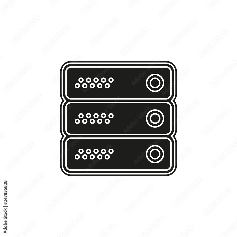 server data racks illustration - computer storage icon server data racks illustration - computer storage icon