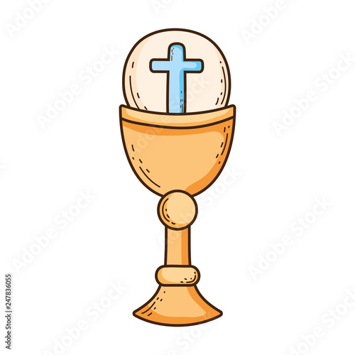 sacred chalice with first communion