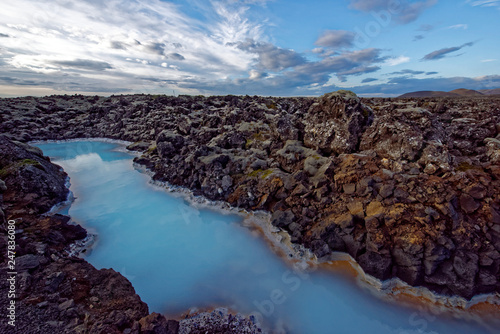 Blue Lagoon Geothermal Spa Pool in near Reykjavik in Iceland photo