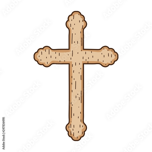 wooden cross christianity icon