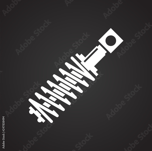 Car Shock Absorber Icon On Black Background For Graphic And Web Design Modern Simple Vector Sign Internet Concept Trendy Symbol For Website Design Web Button Or Mobile App Stock Vector Adobe