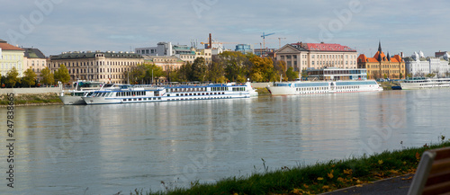 Photography Panorama of Bratislava with Danube