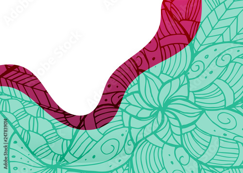 Modern abstract banner with mandala flower in vector