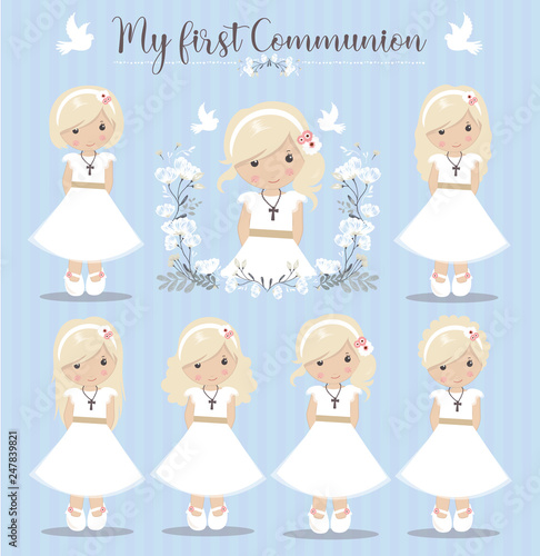 Lovely set of girls for First Communion