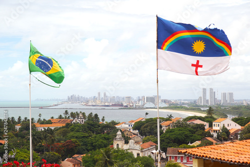 Brazilian and Pernambuco flag photo