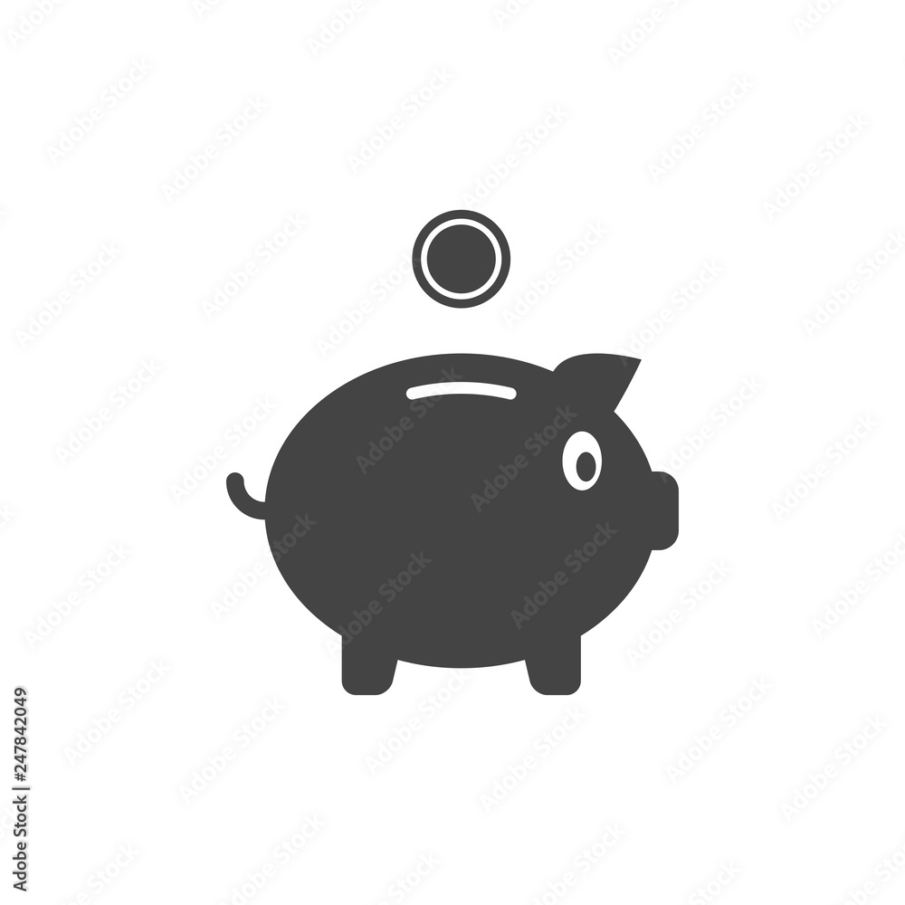 Piggy bank vector flat icon Piggy bank vector flat icon