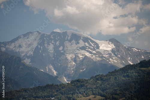 Winter Alpine mountain panorama