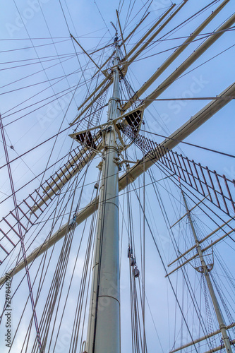 Mast of a sailing ship