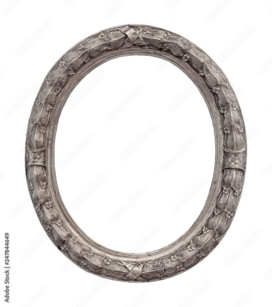 Silver frame for paintings, mirrors or photo isolated on white background Silver frame for paintings, mirrors or photo isolated on white background