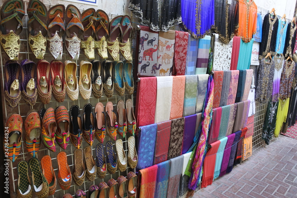 Dubai Textile Souk (Souq) - Cloth Market 